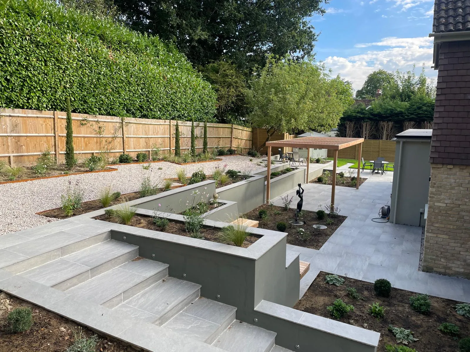 A garden with a lot of plants in it.